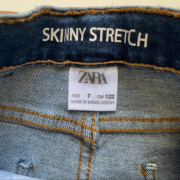 Zara Basic Skinny Jeans Mid Blue size boys 7 - Picture 5 of 5
